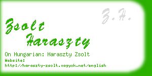 zsolt haraszty business card